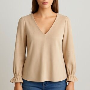 Tuckernuck Bone Suede Easton Blouse